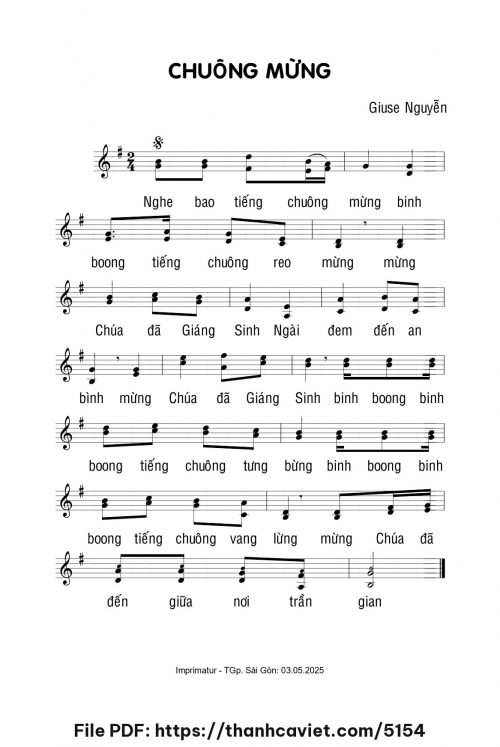 Chuông mừng - Giuse Nguyễn - trang 1
