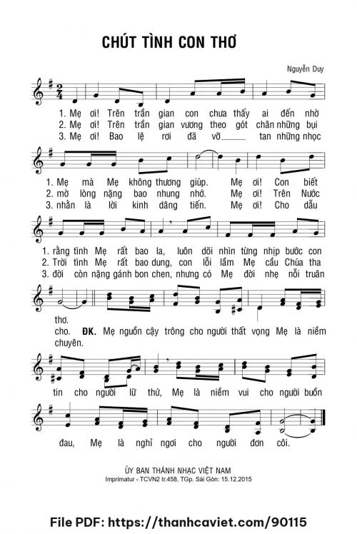 Chút tình con thơ - Lm. Nguyễn Duy - trang 1