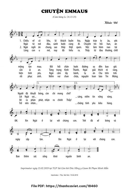 Chuyện EmMaus - Lm. Khắc Đỗ - trang 1