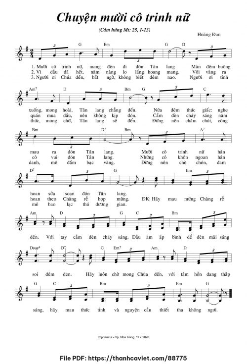 Chuyện mười cô trinh nữ - Hoàng Đan - trang 1