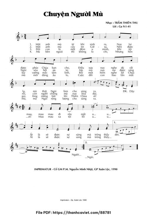 Chuyện người mù - Trầm Thiên Thu - trang 1