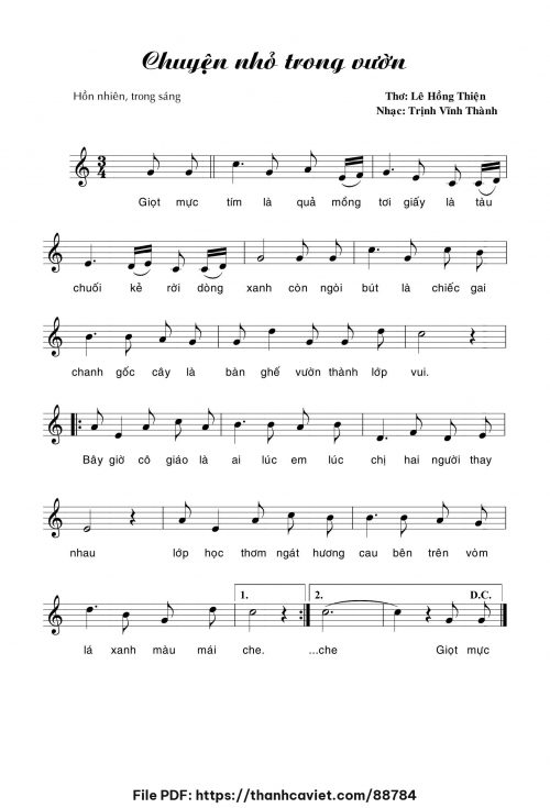Chuyện nhỏ trong vườn - Trịnh Vĩnh Thành - trang 1