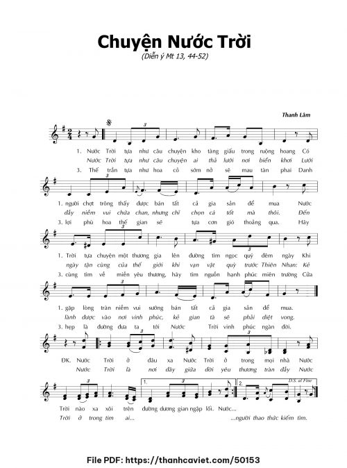 Chuyện Nước Trời - Thanh Lâm (Song Mộc) - trang 1