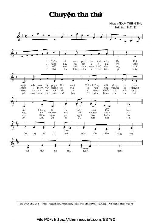 Chuyện tha thứ - Trầm Thiên Thu - trang 1