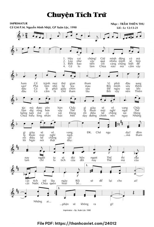 Chuyện tích trữ - Trầm Thiên Thu - trang 1