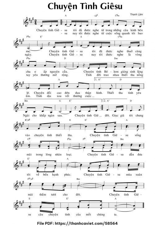 Chuyện tình Giêsu - Thanh Lâm (Song Mộc) - trang 1