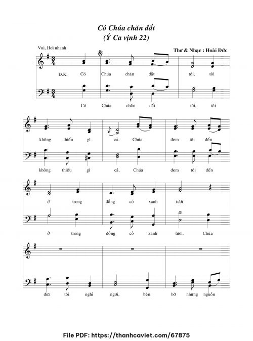 Có Chúa chăn dắt - Lm. Hoài Đức - trang 1