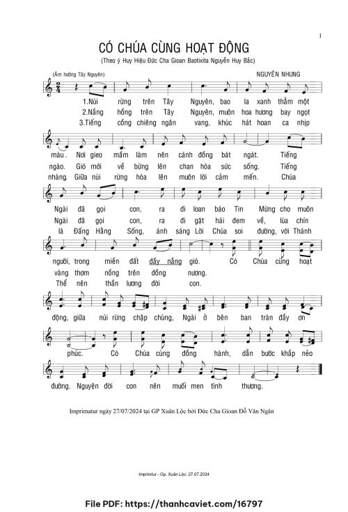 Có Chúa cùng hoạt động - Nguyên Nhung - trang 1