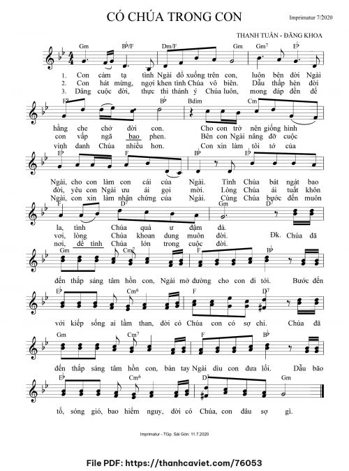 Có Chúa trong con - Đăng Khoa - Thanh Tuấn - trang 1