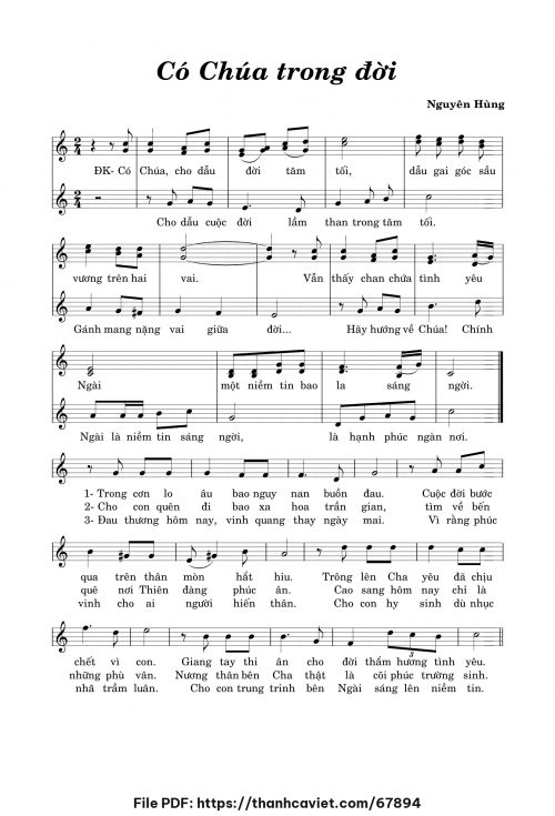 Có Chúa trong đời - Nguyễn Hùng Lân - trang 1