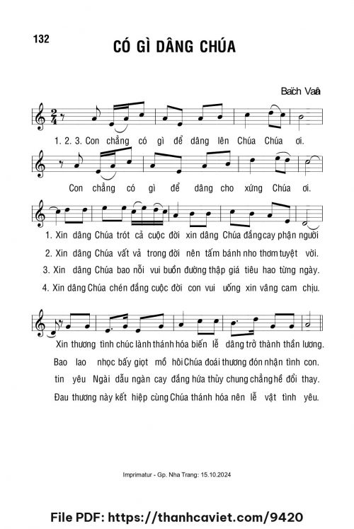 Có gì dâng Chúa - Lm. Bạch Vân - trang 1