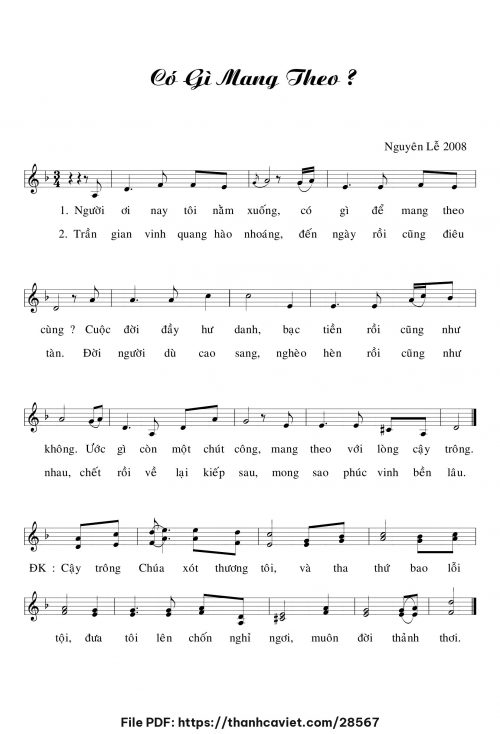Có gì mang theo - Lm. Nguyên Lễ - trang 1