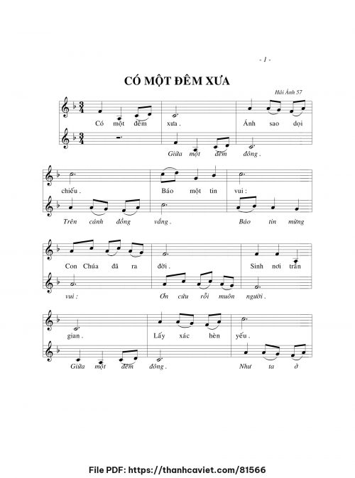 Có một đêm xưa - Hải Ánh - trang 1