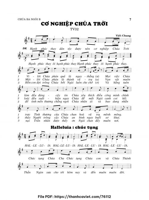 Cơ nghiệp Chúa Trời - Viết Chung - trang 1