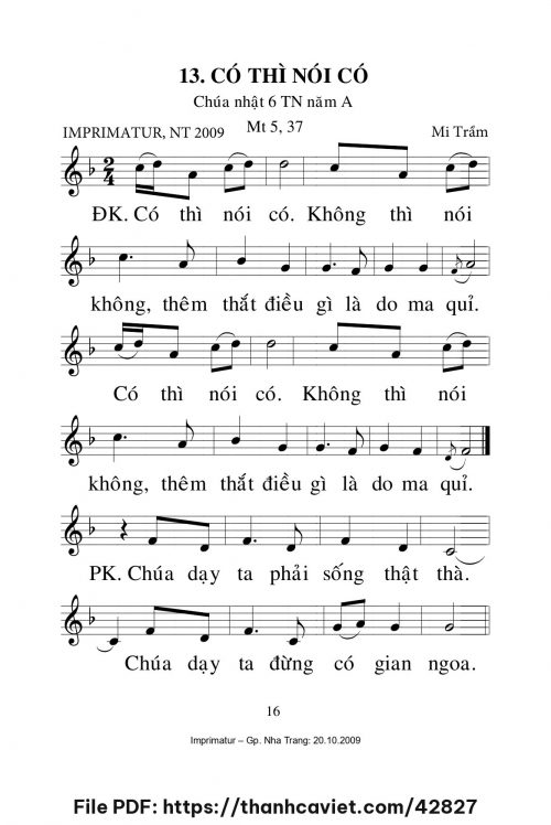 Có thì nói có [CN6 TNA] – - Lm. Mi Trầm - trang 1