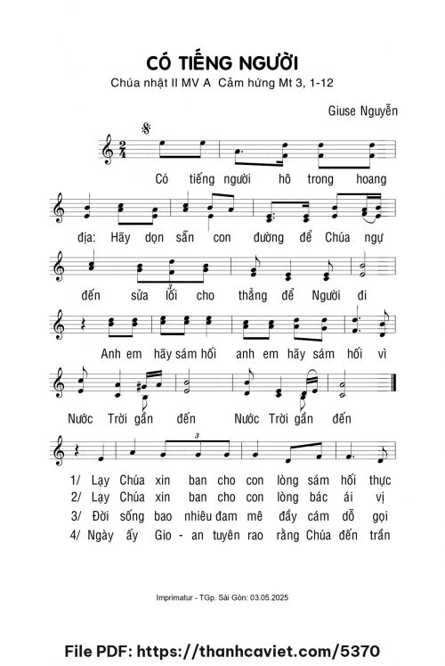 Có tiếng người - Giuse Nguyễn - trang 1