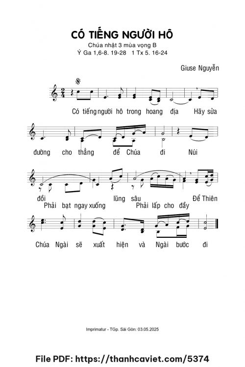 Có tiếng người hô - Giuse Nguyễn - trang 1