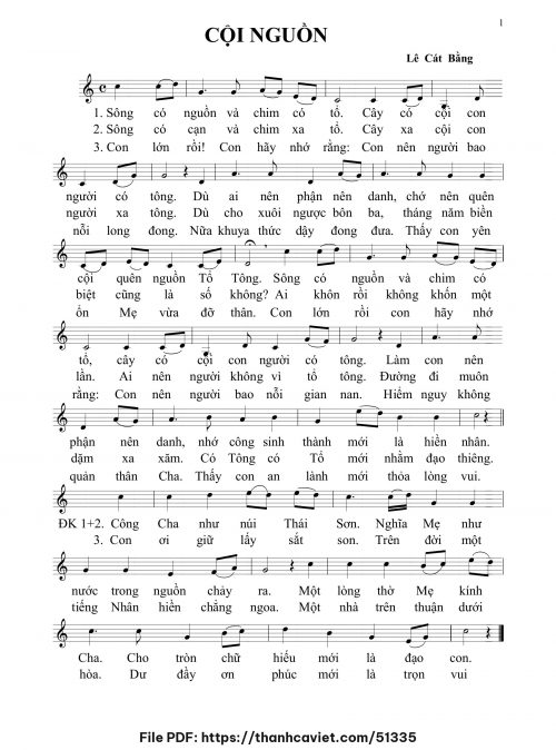 Cội nguồn - Lê Cát Bằng - trang 1