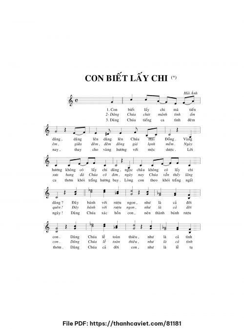 Con biết lấy chi - Hải Ánh - trang 1