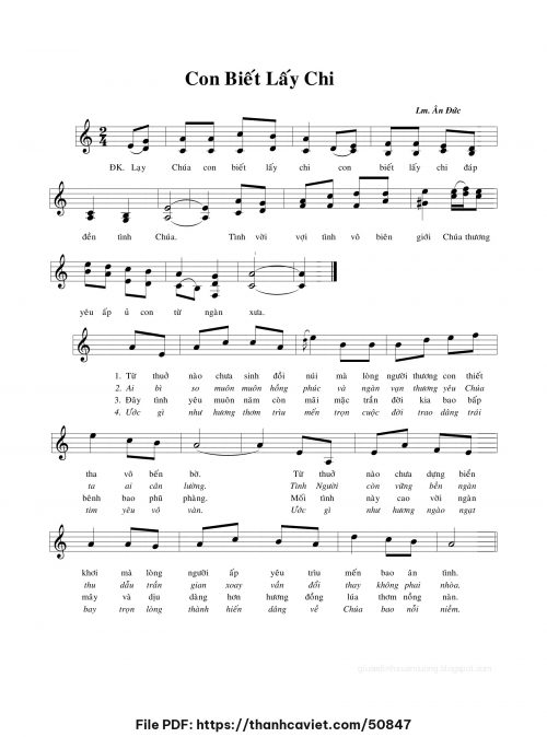 Con biết lấy chi - Lm. Ân Đức - trang 1