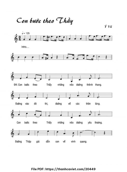 Con bước theo Thầy - Ý Vũ - trang 1