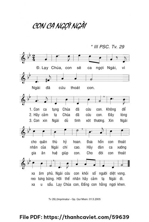 Con ca ngợi Ngài - Lm. La Thập Tự - trang 1