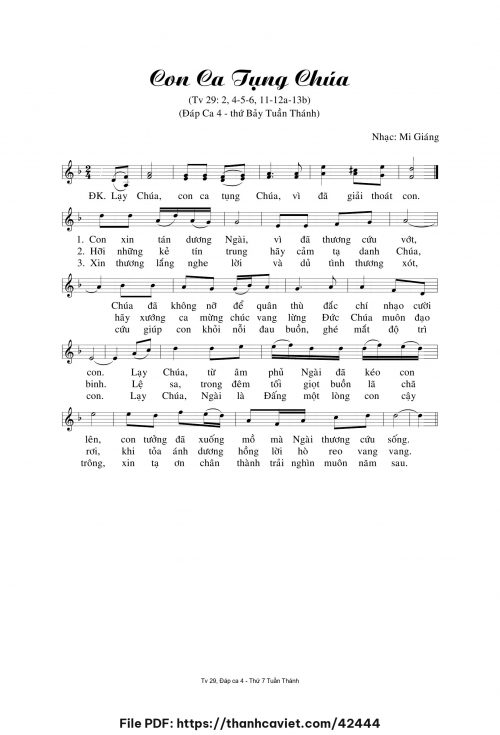 Con ca tụng Chúa - Mi Giáng - trang 1