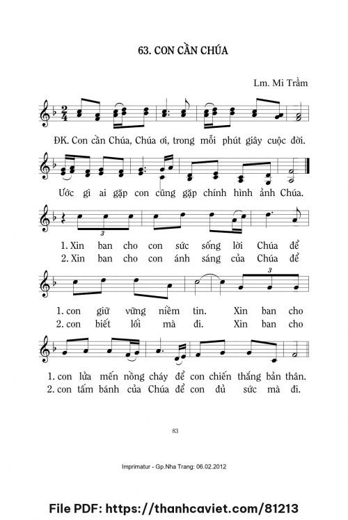 Con cần Chúa - Lm. Mi Trầm - trang 1