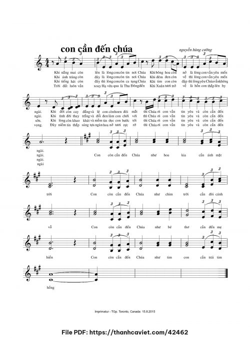 Con cần đến Chúa - Lm. Nguyễn Hùng Cường - trang 1