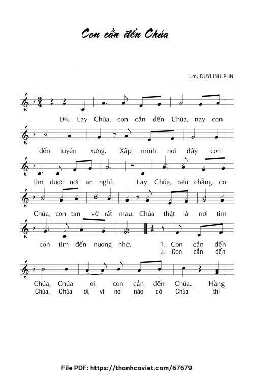 Con cần đến Chúa - Lm. DUYLINH.PHN - trang 1