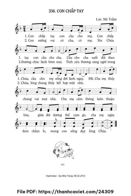 Con chắp tay - Lm. Mi Trầm - trang 1