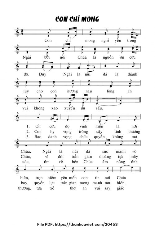 Con chỉ mong - Chưa biết - trang 1