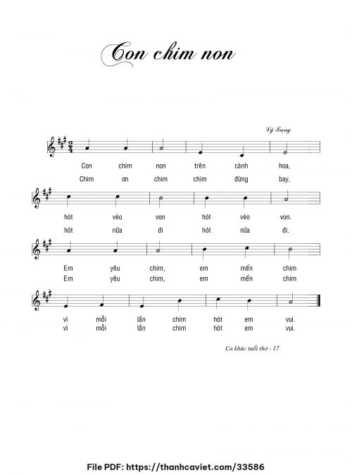 Con chim non - Lý Trọng - trang 1