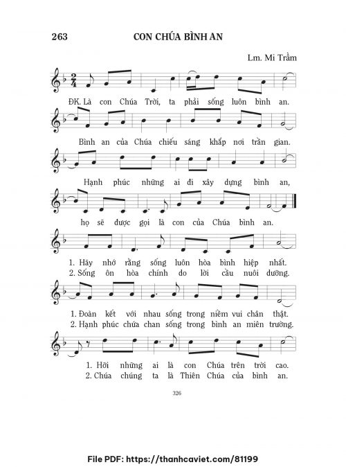 Con Chúa bình an - Lm. Mi Trầm - trang 1