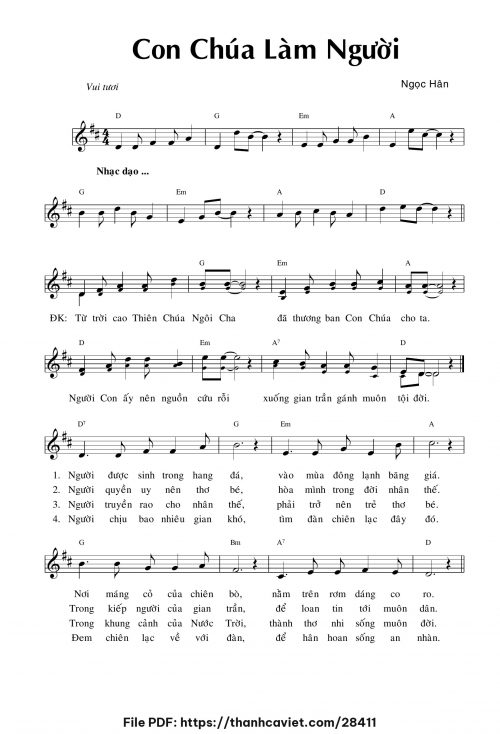 Con Chúa làm Người - Lm. Ngọc Hân - trang 1