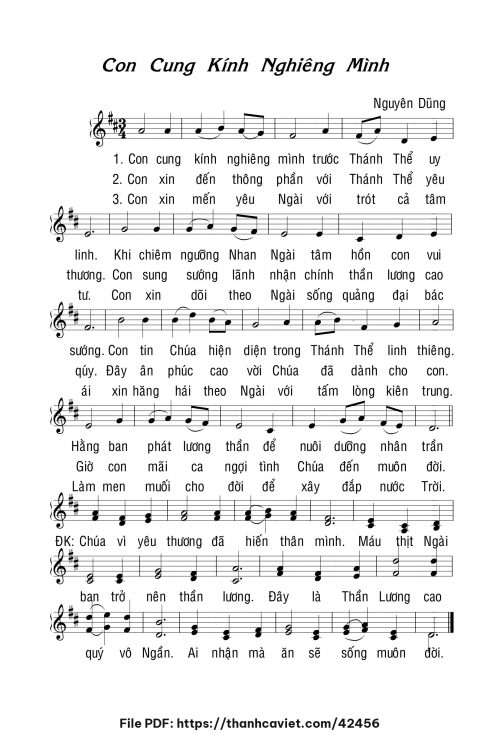 Con cung kính nghiêng mình - Nguyên Dũng - trang 1