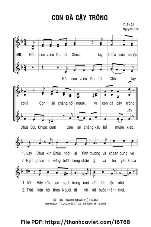 Con đã cậy trông - Nguyên Kha - trang 1