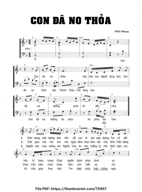 Con đã no thỏa - Viết Chung - trang 1