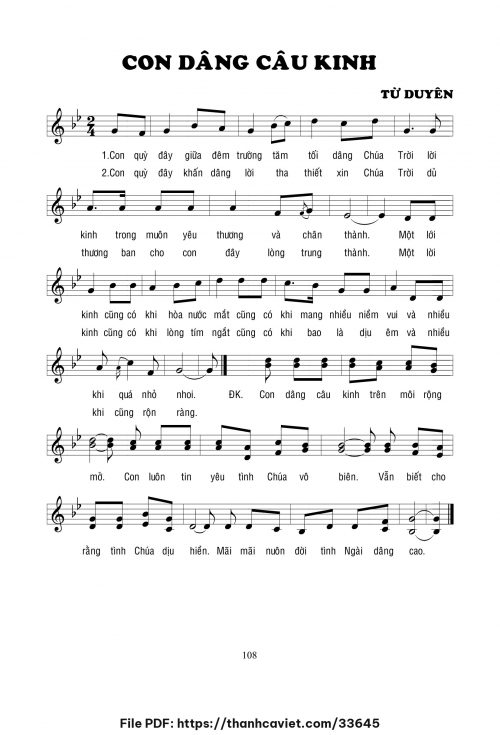 Con dâng câu kinh - Lm. Từ Duyên - trang 1