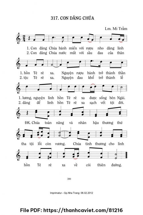 Con dâng Chúa - Lm. Mi Trầm - trang 1
