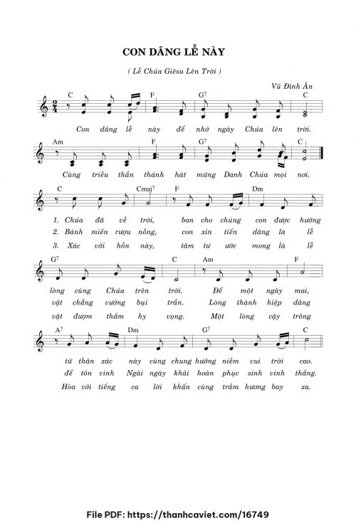 Con dâng lễ này - Vũ Đình Ân - trang 1