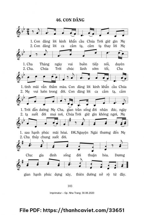 Con dâng [Lễ Thánh Gia ABC] – - Lm. Mi Trầm - trang 1