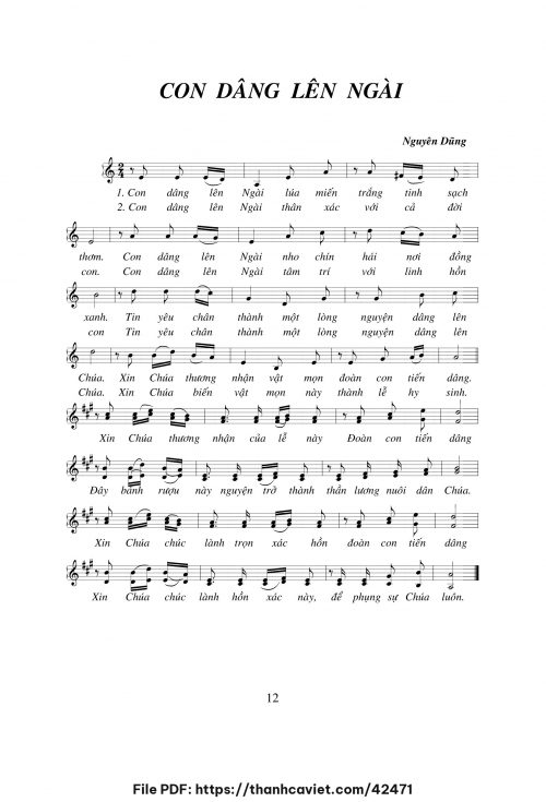 Con dâng lên Ngài - Nguyên Dũng - trang 1