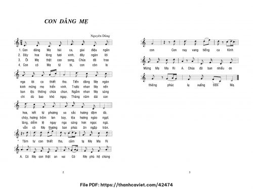 Con dâng Mẹ - Nguyên Dũng - trang 1