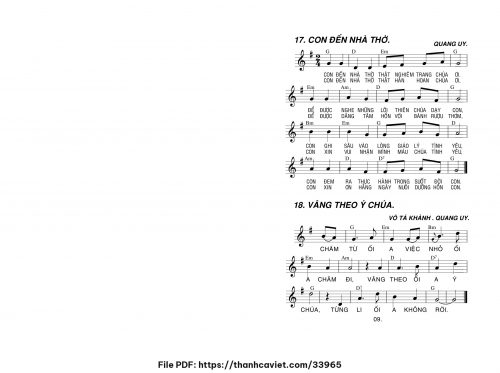 Con đến nhà thờ - Lm. Quang Uy - trang 1