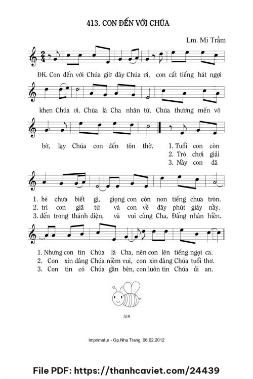 Con đến với Chúa - Lm. Mi Trầm - trang 1