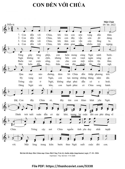 Con đến với Chúa - Một Chút - trang 1