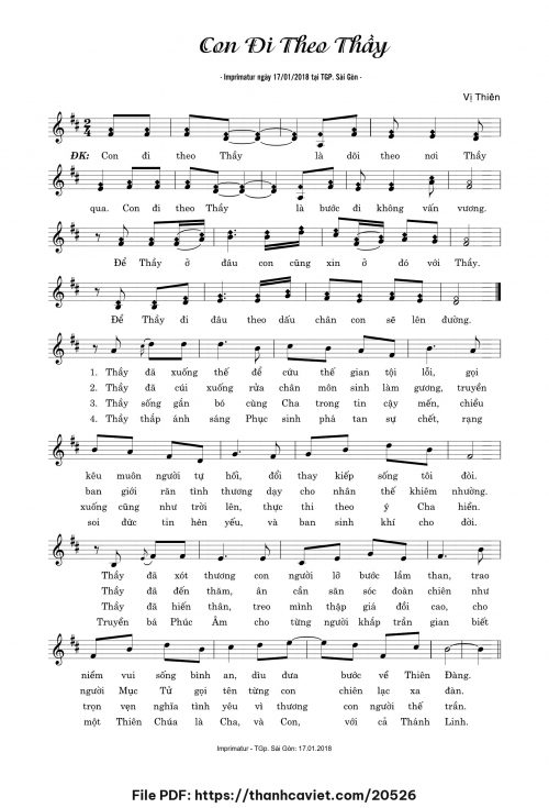 Con đi theo Thầy - Vị Thiên - trang 1