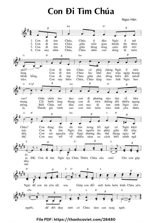 Con đi tìm Chúa - Lm. Ngọc Hân - trang 1