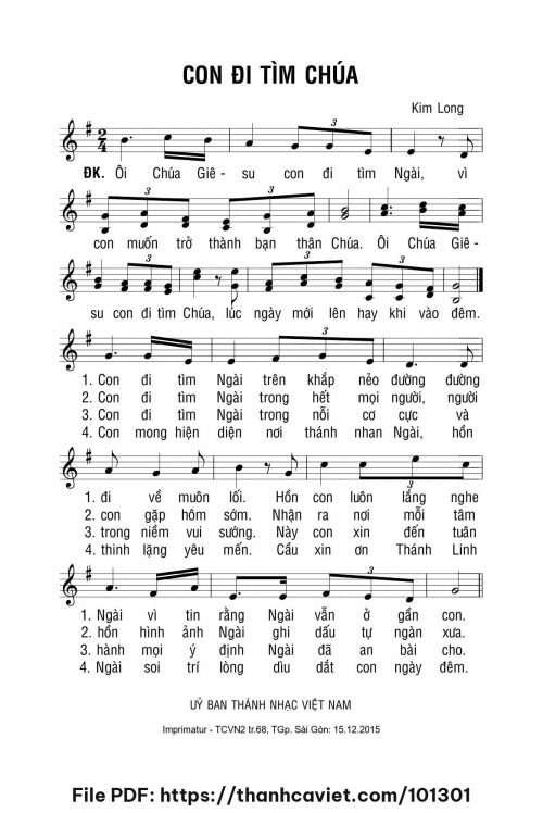 Con đi tìm Chúa - Lm. Kim Long - trang 1